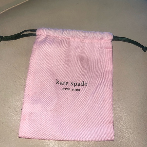 Kendra Scott brown mother of pearl disc earrings, comes w/pink fabric bag shown. - Picture 5 of 5